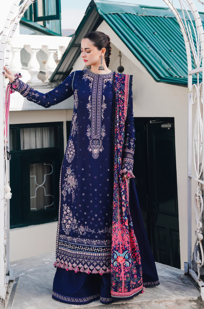 Lawn 3PC Embroidered with Digital Printed Jacquard Dupatta-5161