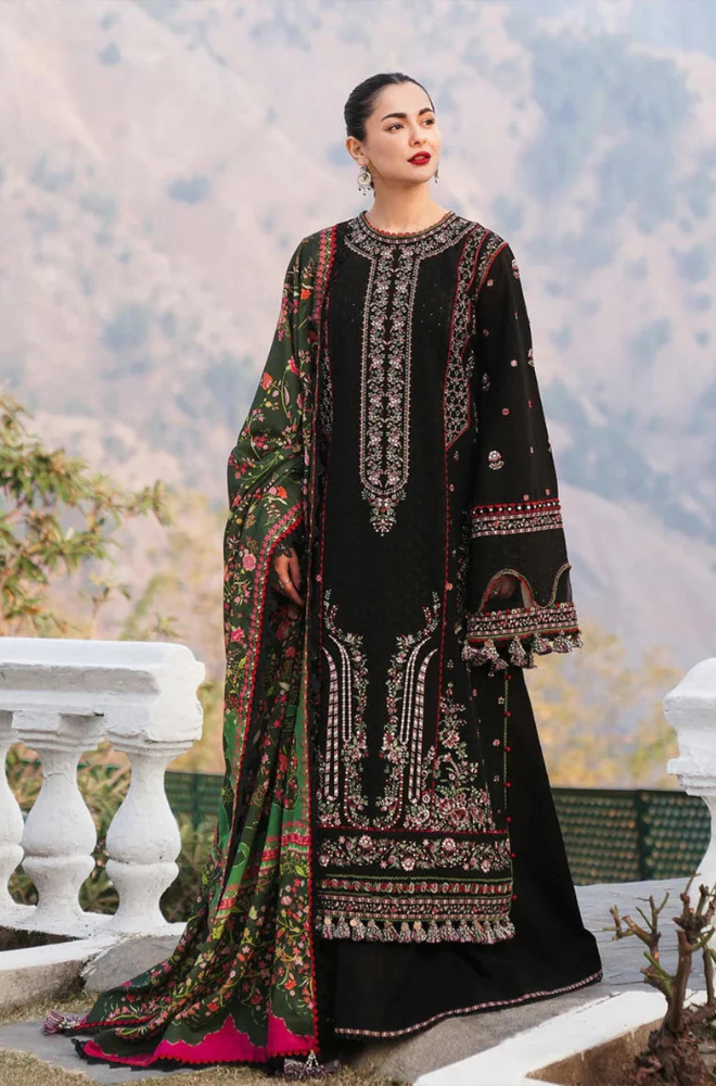 Lawn-3PC Embroidered with Digital Printed Jacquard Dupatta-5132