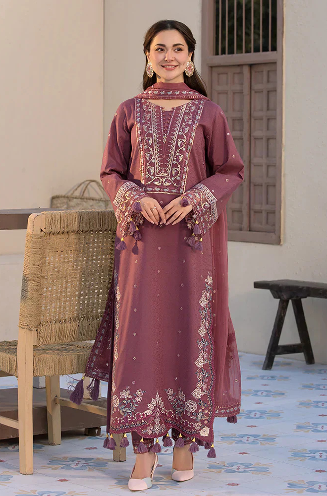 Lawn-3PC Embroidered Shirt with Chiffon Embroidered Dupatta- 5064