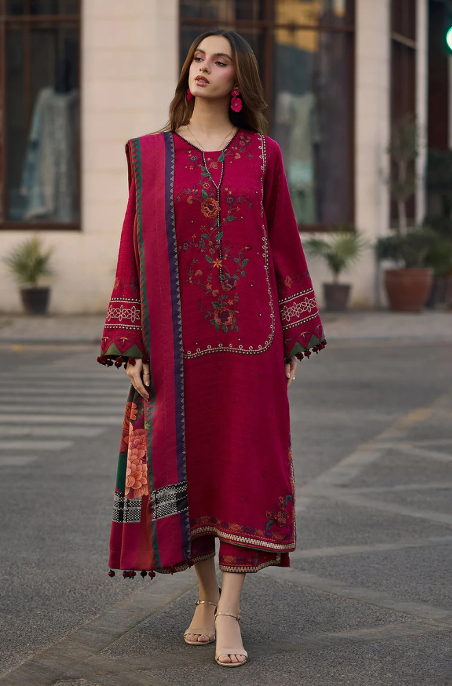 Lawn-3PC Embroidered Shirt with Digital Printed Jacquard Dupatta-5069