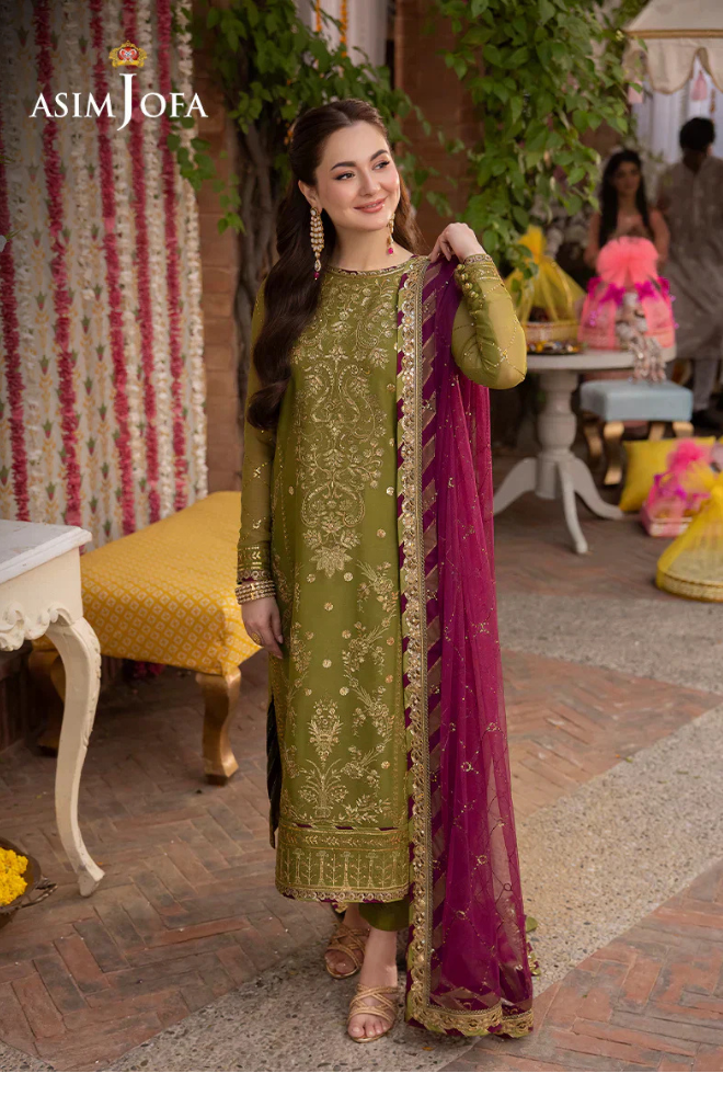 Lawn 3PC Embroidered With Chiffon Embroidered Dupatta-5020