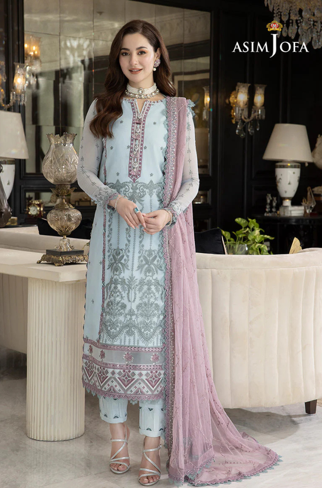 Lawn 3PC Embroidered With Chiffon Embroidered Dupatta-5156