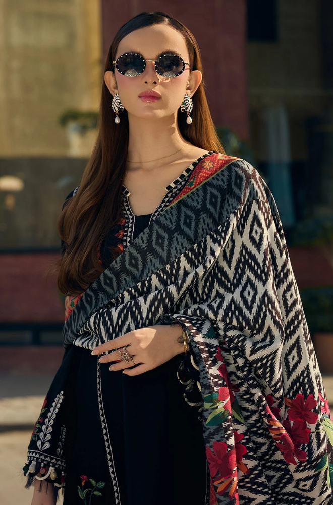 Lawn-3PC Embroidered Shirt With Digital Printed Jauqard Dupatta-5087