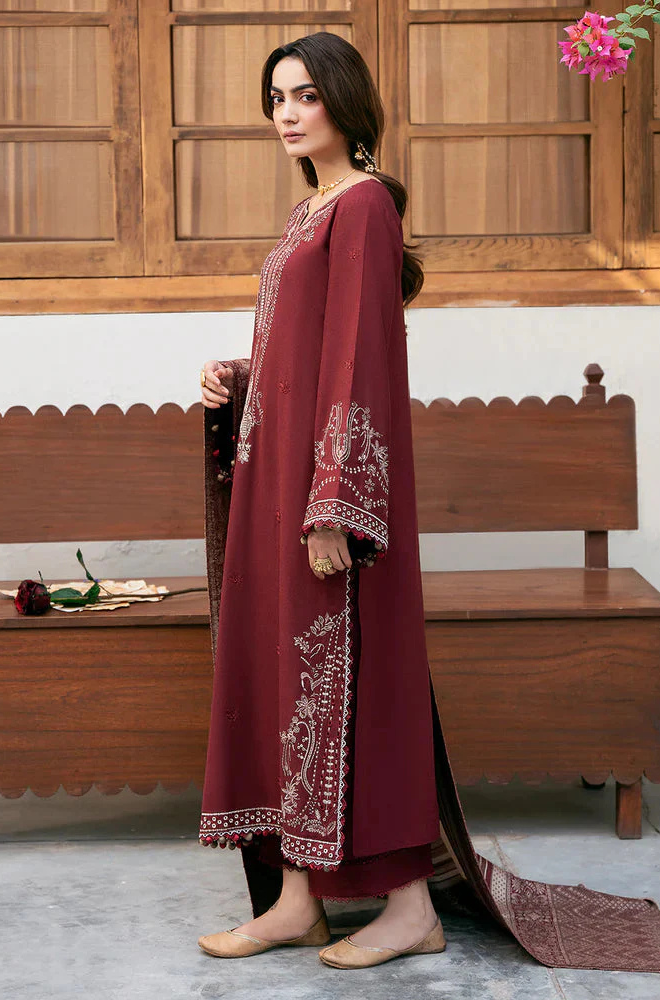 3PC Lawn Embroidered Shirt With Digital Printed Jauqard Dupatta-5118