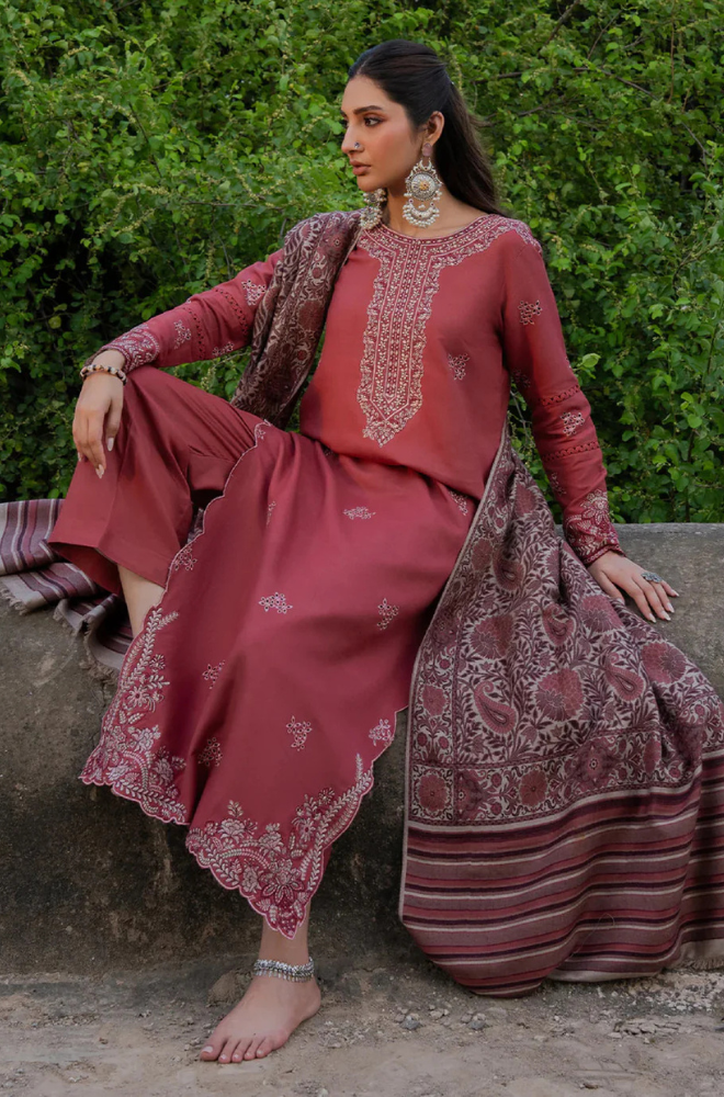 Lawn-3PC Embroidered Shirt with Digital Printed Jacquard Dupatta-5053