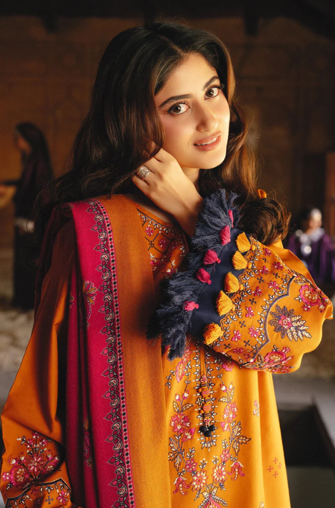 Lawn-3PC Embroidered with Digital Printed Jacquard Dupatta-5126