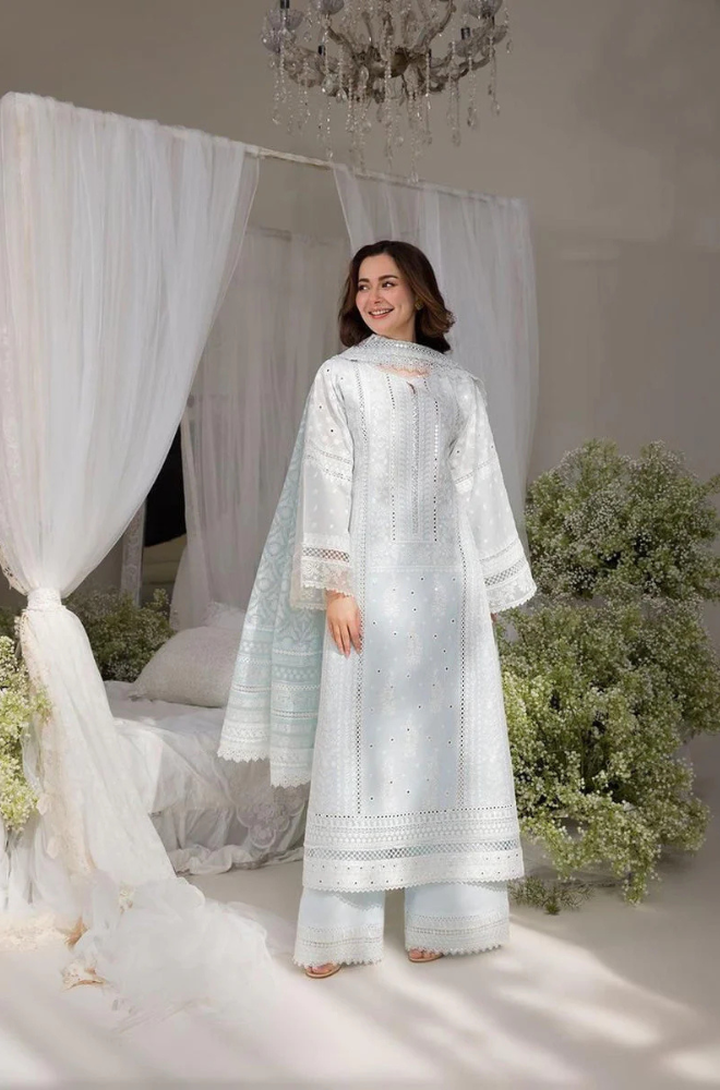 Lawn-3PC Embroidered Shirt with Digital Printed Chiffon Dupatta-5103