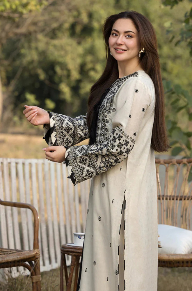 3PC Lawn Embroidered Shirt With Organza Embroidered Dupatta- 5166