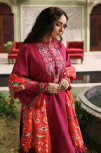 Lawn 3PC Embroidered with Digital Printed Jacquard Dupatta-5092