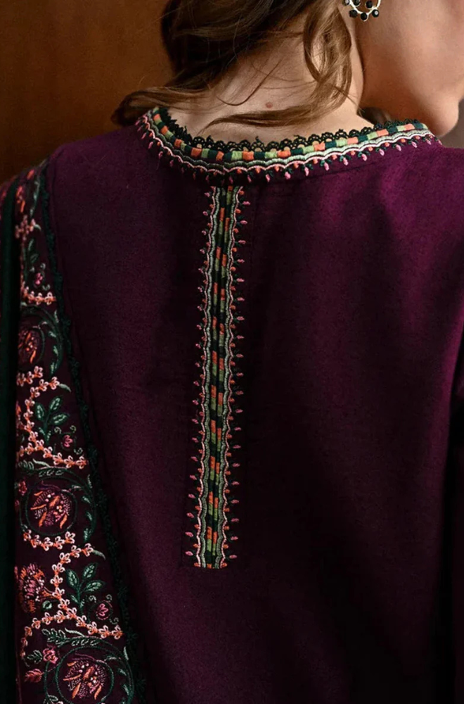 3PC Embroidered Shirt with Embroidered Dupatta-5168