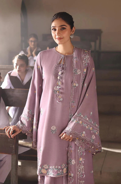3PC Lawn Embroidered Shirt With Chiffon Embroidered Dupatta-5227