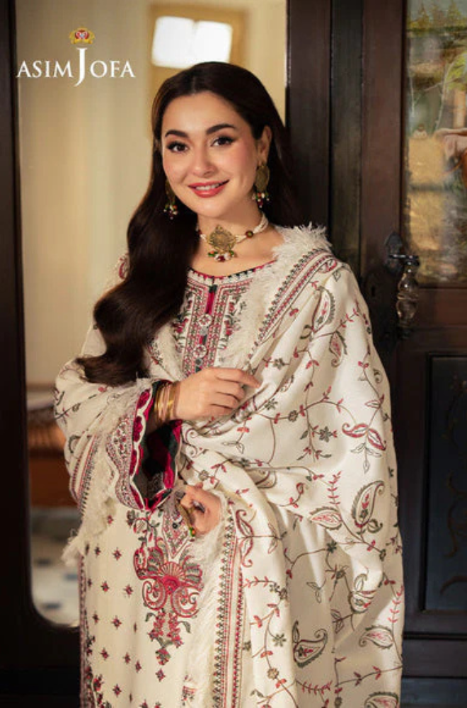 Lawn-3PC Embroidered Shirt With Digital Printed Jauqard Dupatta-5051