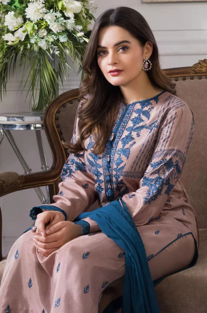 Lawn-3PC Embroidered With Chiffon Dupatta-5063
