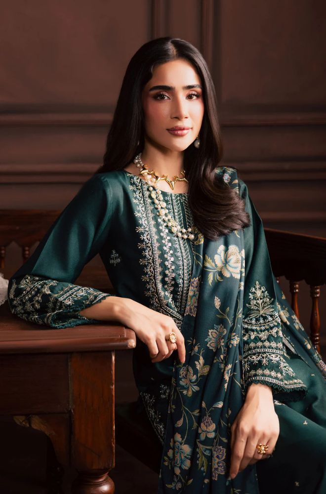 Lawn-3PC Embroidered Shirt with Digital Printed Jacquard Dupatta-5070