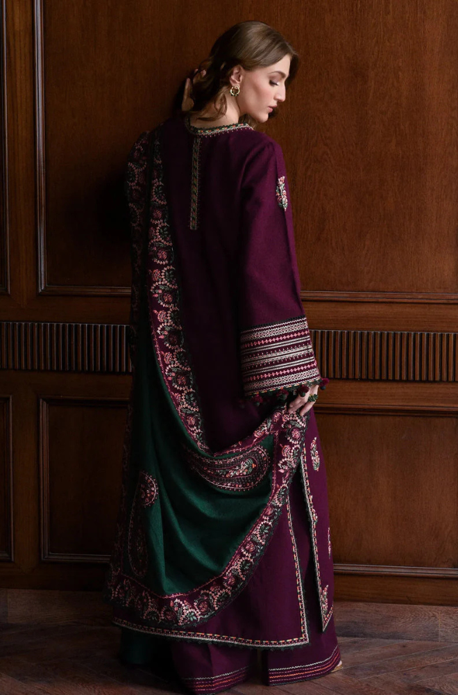 3PC Embroidered Shirt with Embroidered Dupatta-5168