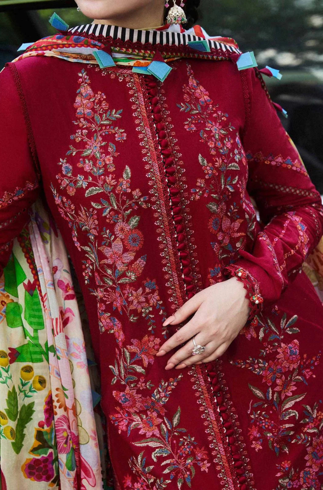 HUSSAIN REHAR 3PC LAWN UNSTITCHED EMBROIDERED Code:4019