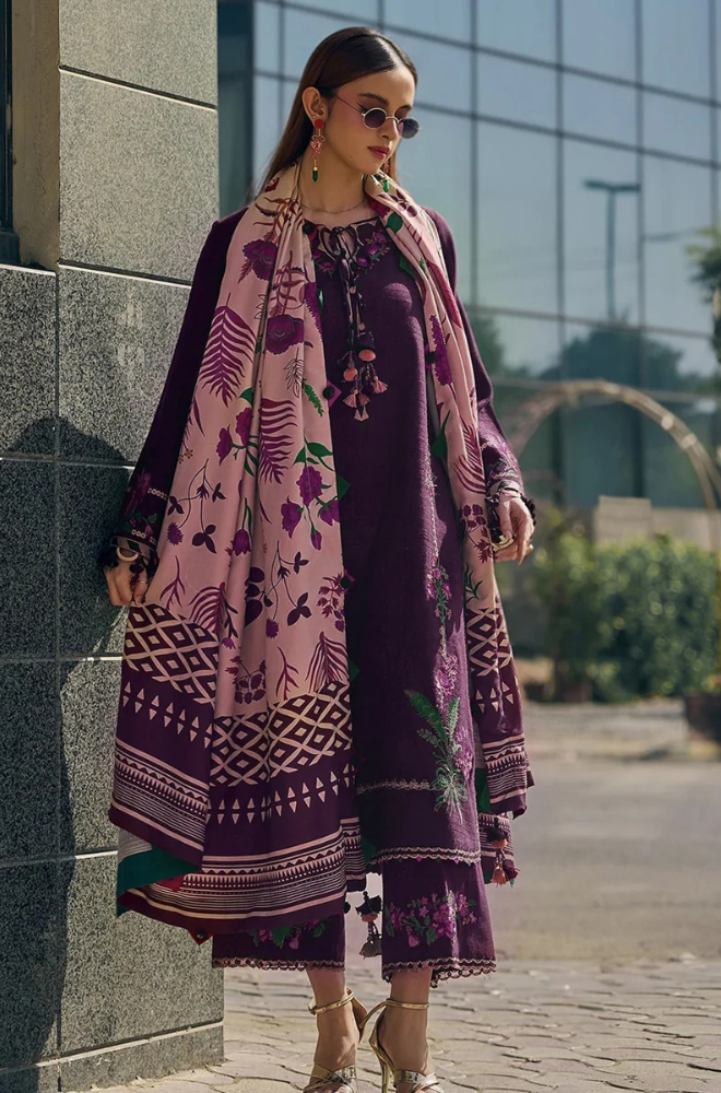 Lawn-3PC Embroidered with Digital Printed Jacquard Dupatta-5021