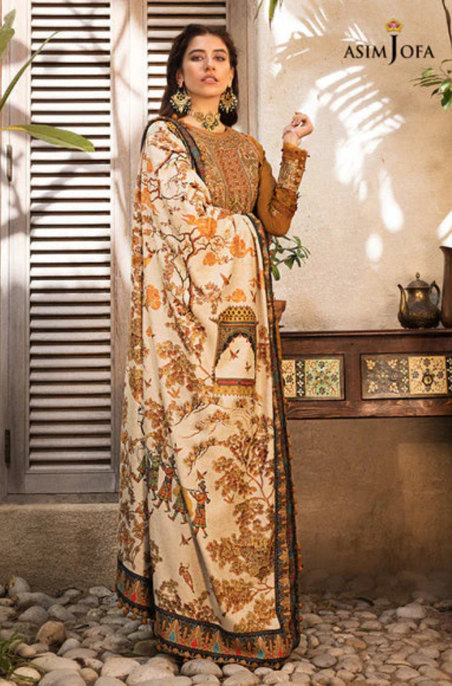 Lawn-3PC Embroidered Shirt With Digital Printed Jauqard Dupatta-5139