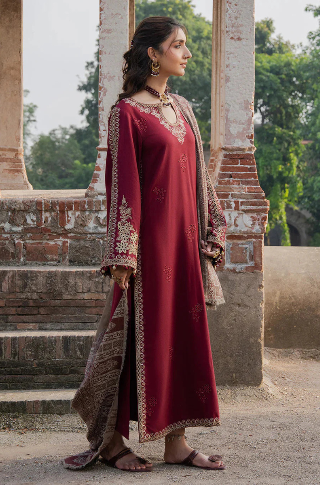 Lawn-3PC Embroidered Shirt With Digital Printed Jauqard Dupatta-5114