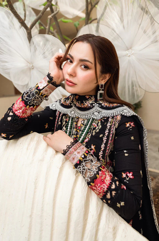 Lawn-3PC Embroidered Shirt with Organza Embroidered Dupatta-5176