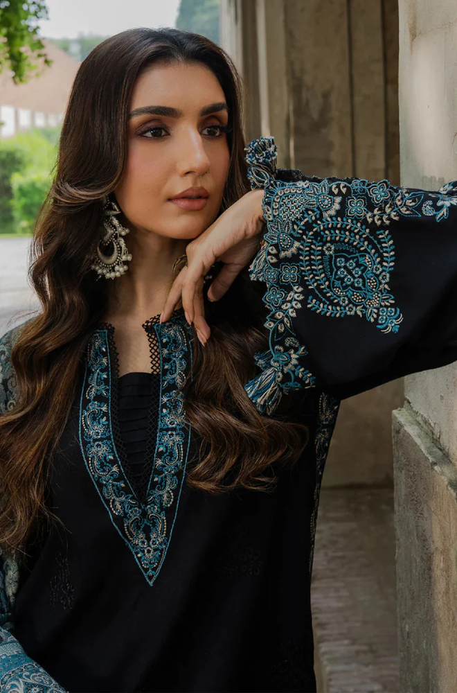 Lawn-3PC Embroidered Shirt With Digital Printed Jauqard Dupatta-5048