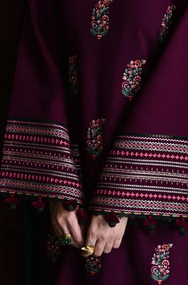 3PC Embroidered Shirt with Embroidered Dupatta-5168