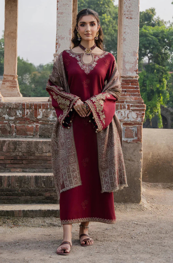 Lawn-3PC Embroidered Shirt With Digital Printed Jauqard Dupatta-5114