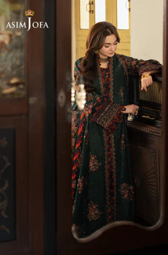 Lawn 3PC Embroidered With Chiffon Embroidered Dupatta-5084