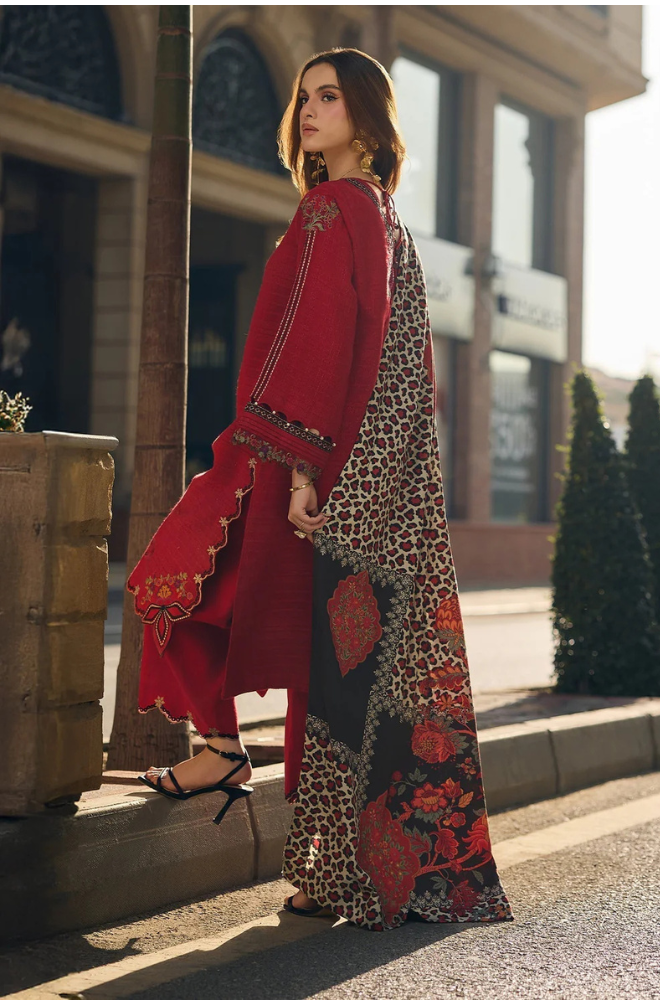 Lawn-3PC Embroidered Shirt With Digital Printed Jauqard Dupatta-5049