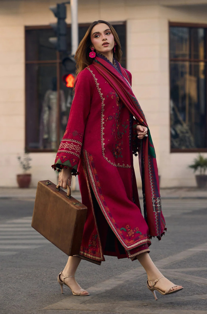 Lawn-3PC Embroidered Shirt with Digital Printed Jacquard Dupatta-5069