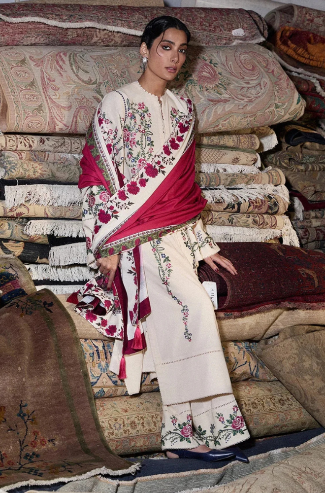 Lawn-3PC Embroidered Shirt With Digital Printed Jauqard Dupatta-5097