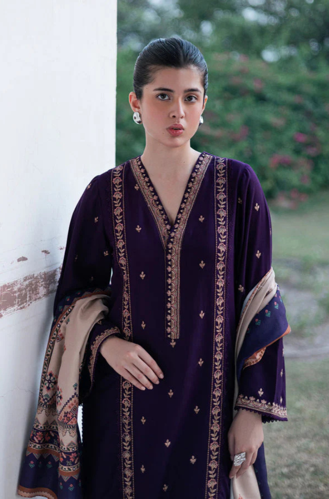 Lawn-3PC Embroidered Shirt With Digital Printed Jauqard Dupatta-5121