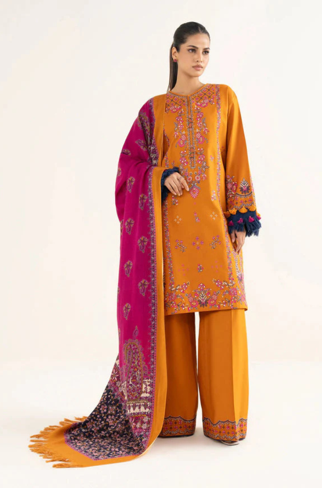 Lawn-3PC Embroidered with Digital Printed Jacquard Dupatta-5126