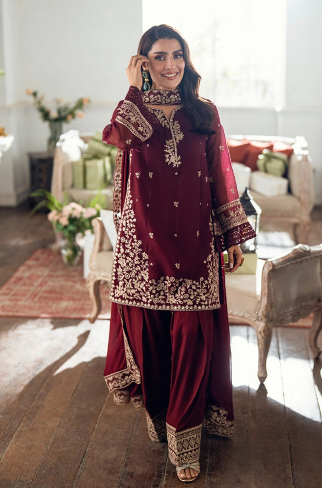 Lawn-3PC Embroidered Shirt With Embroidered Cotton Viscose Dupatta-5169