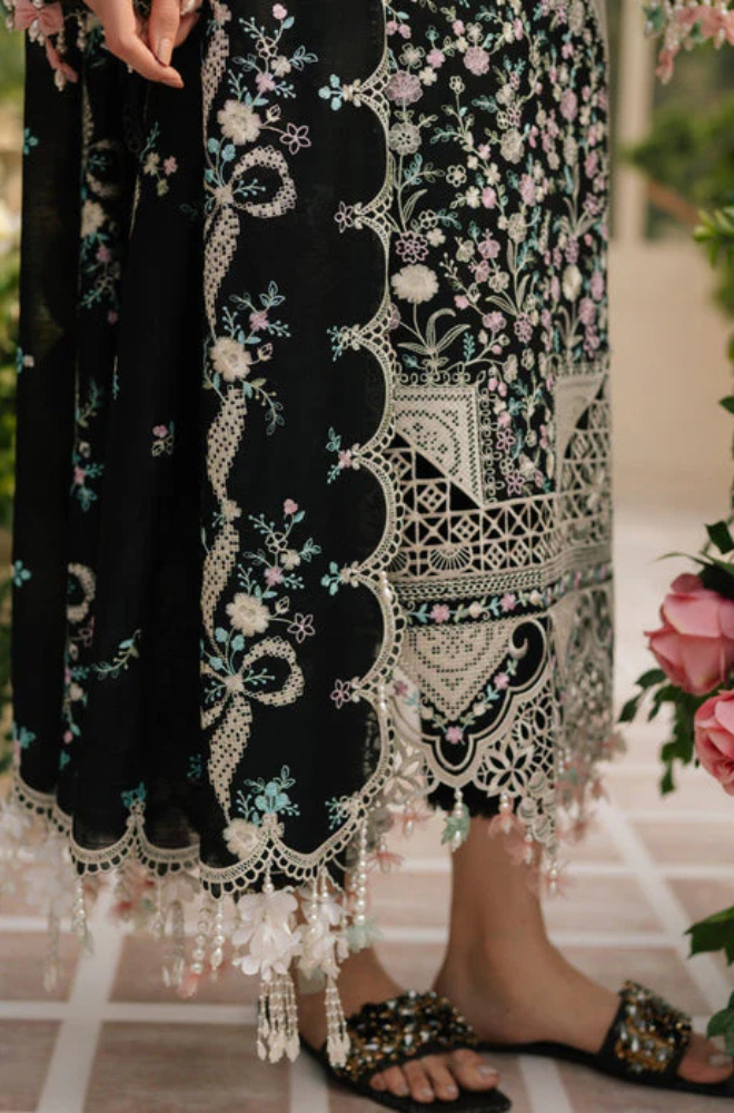 Lawn-3PC Embroidered Shirt With Khadi Net Embroidered Dupatta-5216