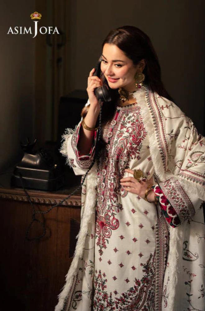 Lawn-3PC Embroidered Shirt With Digital Printed Jauqard Dupatta-5051