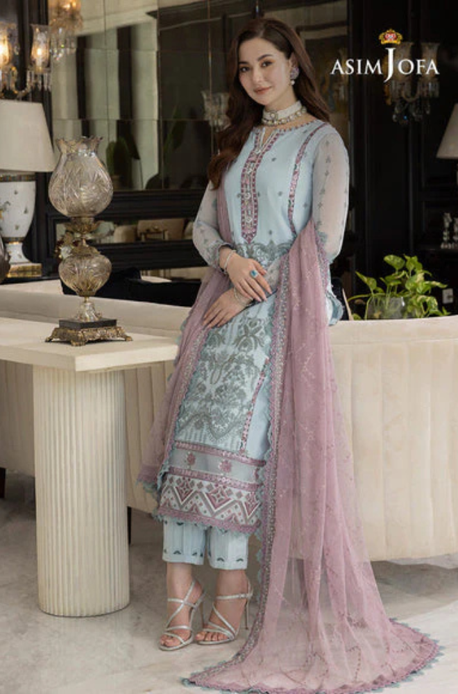 Lawn 3PC Embroidered With Chiffon Embroidered Dupatta-5156