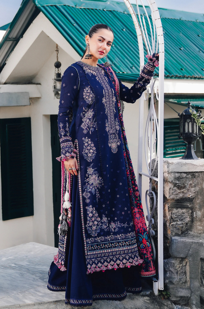 Lawn 3PC Embroidered with Digital Printed Jacquard Dupatta-5161