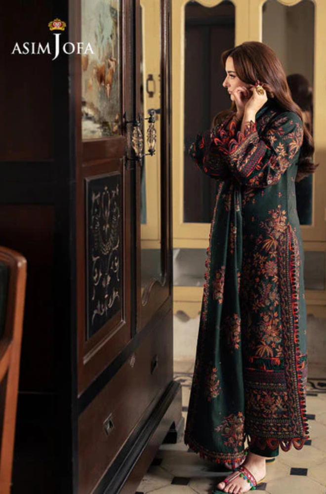 Lawn 3PC Embroidered With Chiffon Embroidered Dupatta-5084