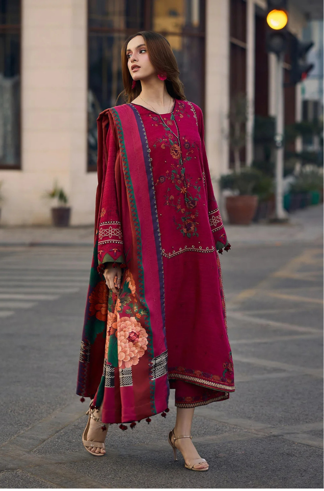 Lawn-3PC Embroidered Shirt with Digital Printed Jacquard Dupatta-5069