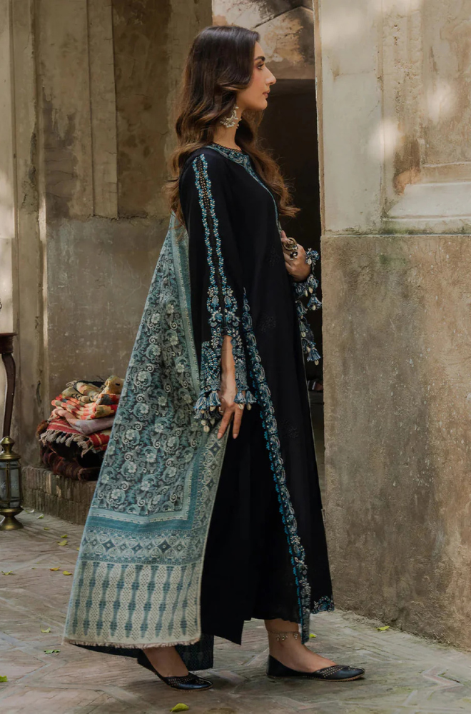 Lawn-3PC Embroidered Shirt With Digital Printed Jauqard Dupatta-5048