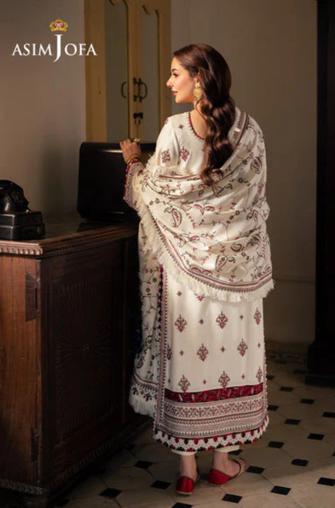 Lawn-3PC Embroidered Shirt With Digital Printed Jauqard Dupatta-5051