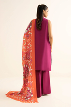 Lawn 3PC Embroidered with Digital Printed Jacquard Dupatta-5092